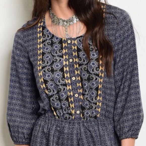 Navy Romper Jumpsuit - Picture 5 of 5